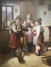 Children Gathered In The Parlour, Edmund Adler