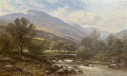 Fishing On A Welsh River, Alfred Augustus Glendening Snr