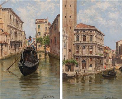 Antonietta Brandeis | Venetian Palace, Venetian Gondola, a pair