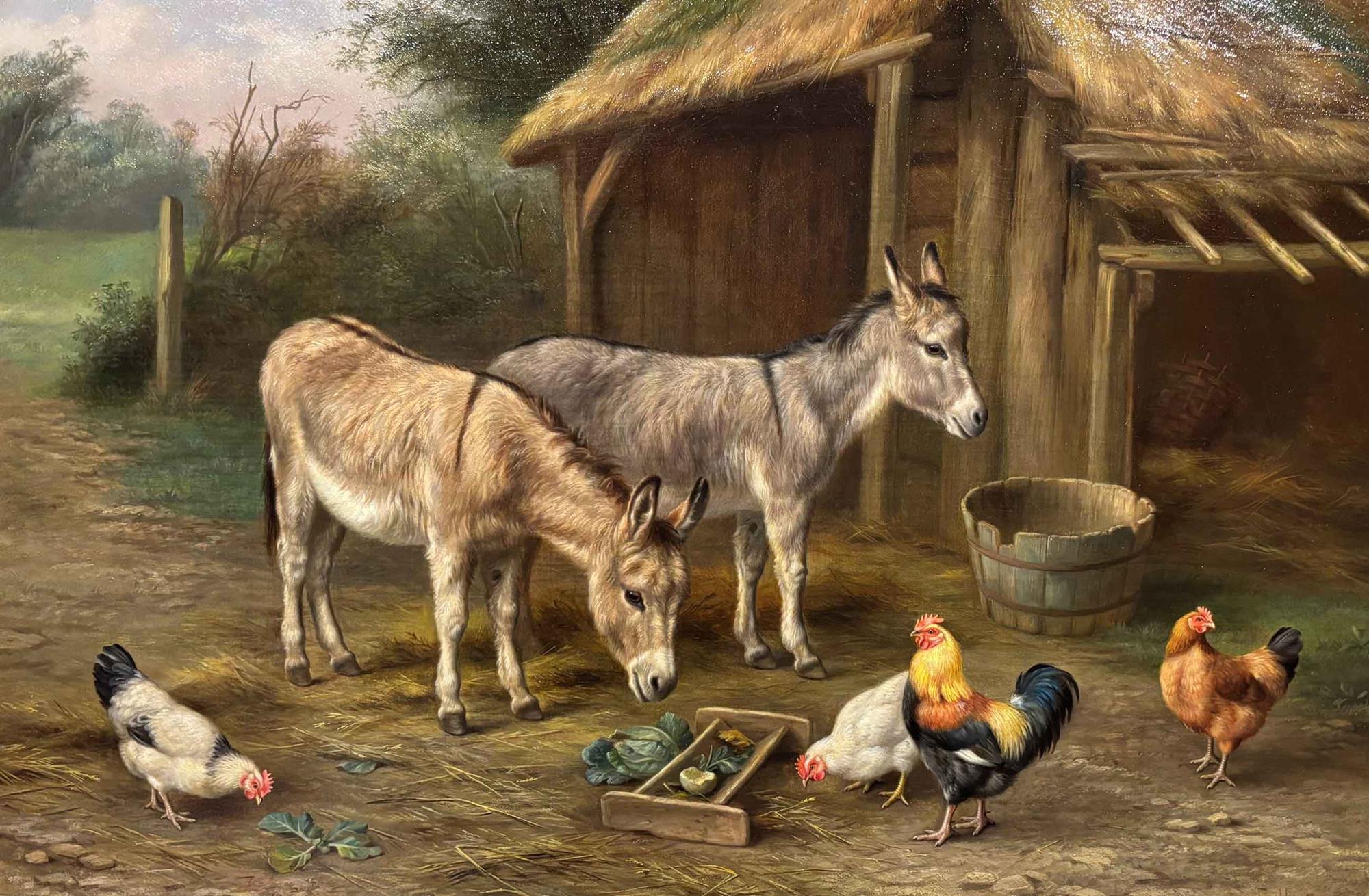 Edgar Hunt | Donkeys and Chickens 